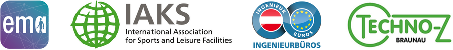 Logos von EMA, IAKS, Ingenieurbüros, Techno-Z Braunau