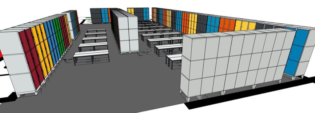 3D-Visualisierung und Planung einer Umkleide