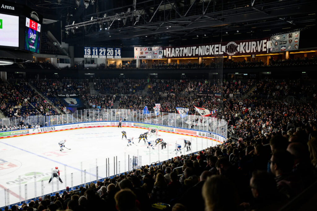 Puckfangnetz mit Logo-Bedruckung
