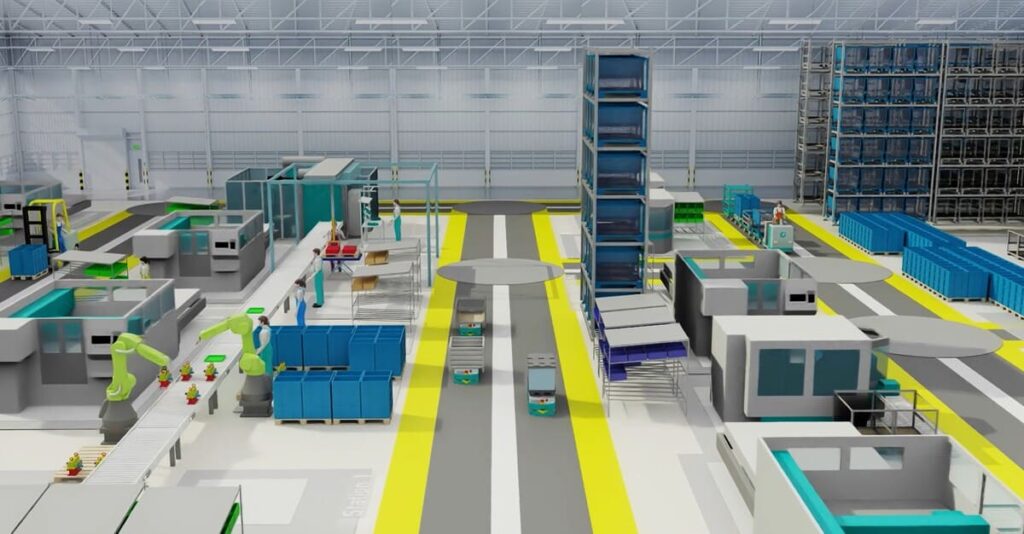 digitaler Fabrikzwilling | Produktionshalle